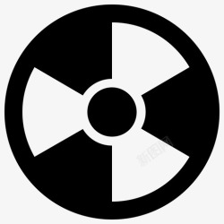电离标志电离辐射生物危害放射性符号图标高清图片