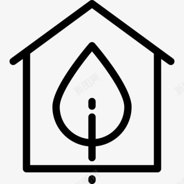 生态住宅生态元素2线性图标图标