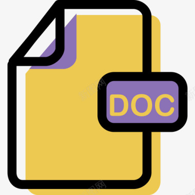 文档颜色文件类型和内容资源图标图标