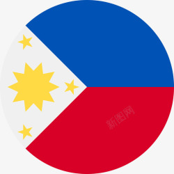 地标icon菲律宾国旗圆形图标高清图片