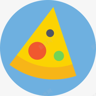 披萨食物9扁平图标图标