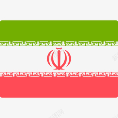 伊朗国际旗帜长方形图标图标