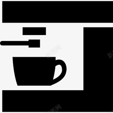 咖啡机食品图标收集填充图标
