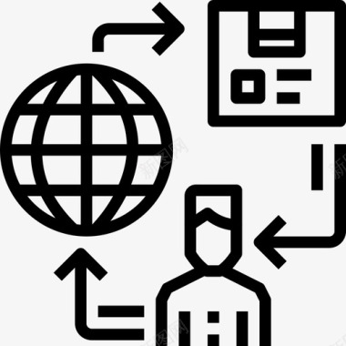 全球配送商务产品图标图标