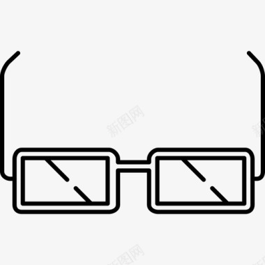 眼镜办公和商务2128px线图标图标