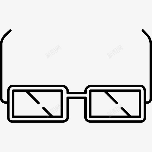 眼镜办公和商务2128px线图标svg_新图网 https://ixintu.com 128px线 办公和商务2 眼镜