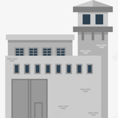 监狱建筑建筑收藏图标图标
