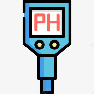Ph计化学7线性颜色图标图标