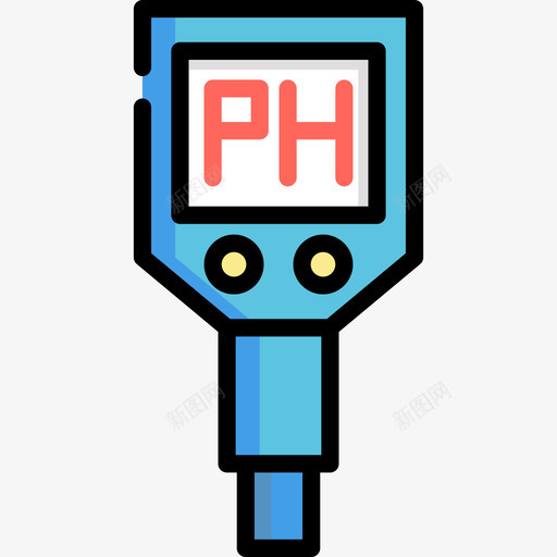 Ph计化学7线性颜色图标svg_新图网 https://ixintu.com Ph计 化学7 线性颜色