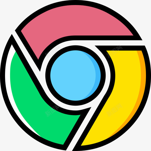 谷歌Chrome社交媒体4黄色图标svg_新图网 https://ixintu.com 社交媒体4 谷歌Chrome 黄色