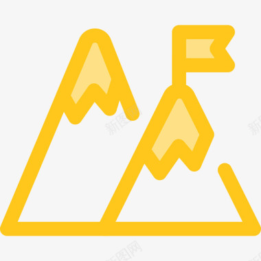 山工作效率黄色图标图标