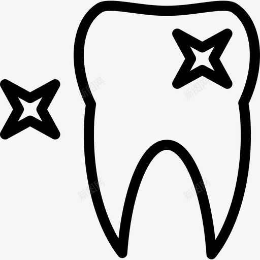 牙齿医用2直齿图标svg_新图网 https://ixintu.com 医用2 牙齿 直齿