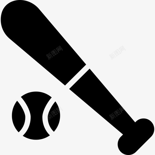 棒球运动套装填充图标svg_新图网 https://ixintu.com 填充 棒球 运动套装