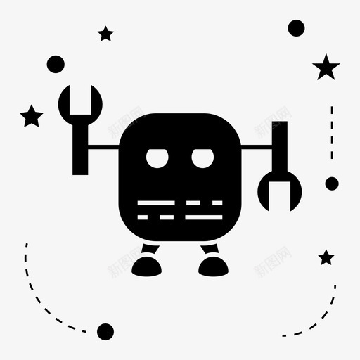 机器人服务图标svg_新图网 https://ixintu.com 服务 机器人