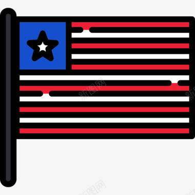 利比里亚国旗收藏2号桅杆图标图标