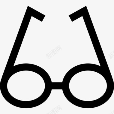 眼镜教育图标元素2线性图标