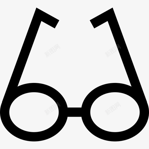 眼镜教育图标元素2线性svg_新图网 https://ixintu.com 教育图标元素2 眼镜 线性
