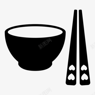 采购产品碗亚洲食品筷子图标图标