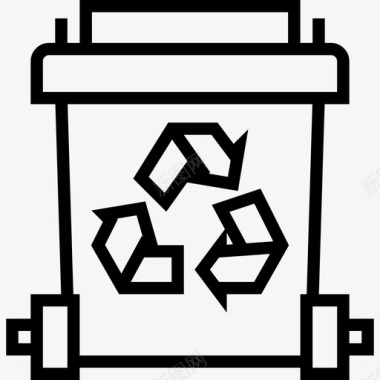 回收箱生态6线性图标图标