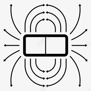 磁场物理磁极图标图标