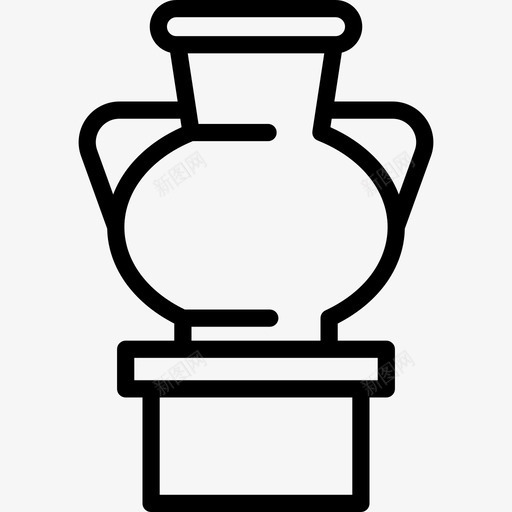 花瓶博物馆4直纹图标svg_新图网 https://ixintu.com 博物馆4 直纹 花瓶