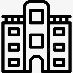 5个ICON03地点酒店地点5直线图标高清图片
