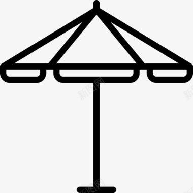 太阳伞西班牙传统元素直线型图标图标
