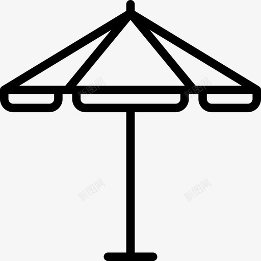 太阳伞西班牙传统元素直线型图标svg_新图网 https://ixintu.com 太阳伞 直线型 西班牙传统元素