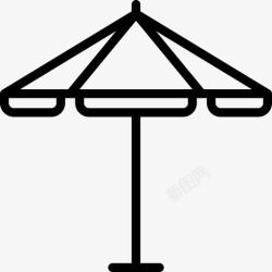 西班牙太阳太阳伞西班牙传统元素直线型图标高清图片