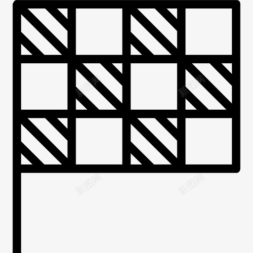 赛车旗运动会3直线图标svg_新图网 https://ixintu.com 直线 赛车旗 运动会3
