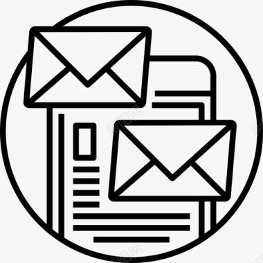 移动电子邮件通信信件图标图标