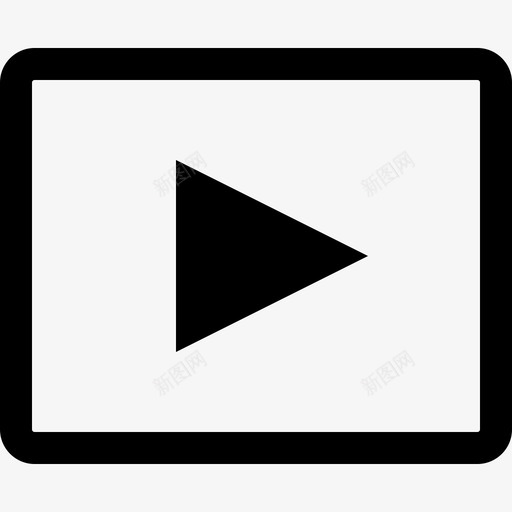 视频播放器导航字形线性图标svg_新图网 https://ixintu.com 导航字形 线性 视频播放器