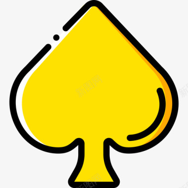 黑桃赌场赌博2黄色图标图标