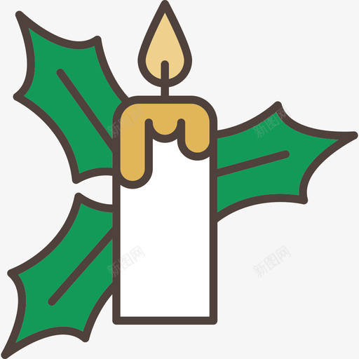蜡烛圣诞节9其他图标svg_新图网 https://ixintu.com 其他 圣诞节9 蜡烛