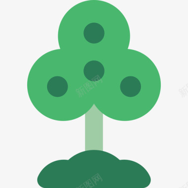 树木生态环境平坦图标图标
