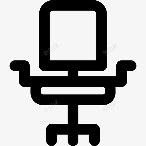 办公椅商务和办公室9直线型图标svg_新图网 https://ixintu.com 办公椅 商务和办公室9 直线型