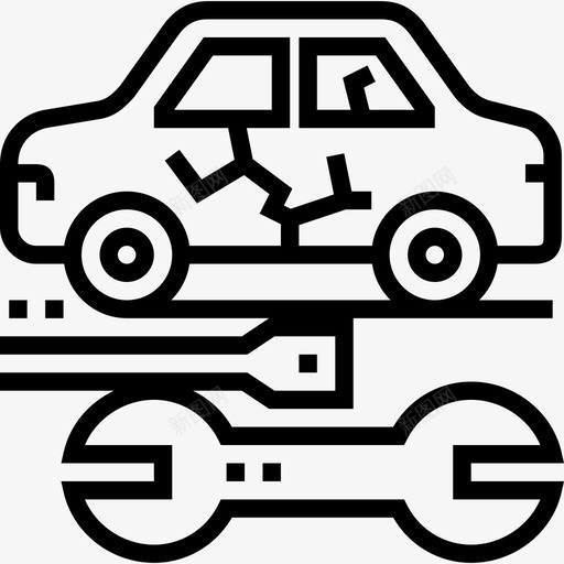 汽车修理汽车服务直线图标svg_新图网 https://ixintu.com 汽车修理 汽车服务 直线