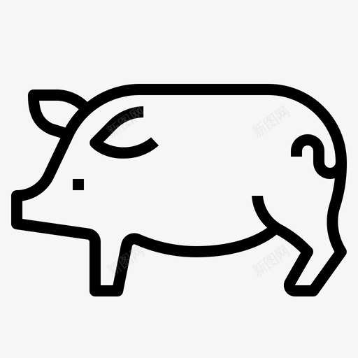 猪动物农场图标svg_新图网 https://ixintu.com 农场 动物 猪 猪肉 野生动物 食品和饮料001