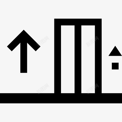 直线式导航2电梯图标svg_新图网 https://ixintu.com 直线式导航2电梯