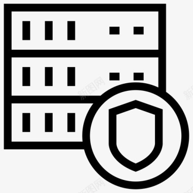 服务器保护数据库安全图标图标