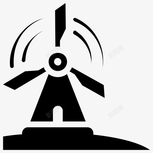 风能旋风风力发电机图标svg_新图网 https://ixintu.com 旋风 生态雕文图标 风力发电机 风力涡轮机 风能 风车
