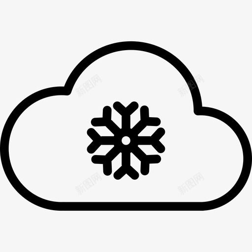 下雪天气图标集线性svg_新图网 https://ixintu.com 下雪 天气图标集 线性