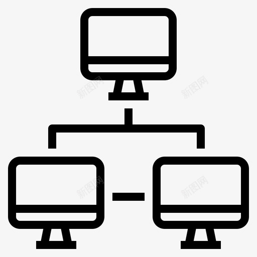 网络计算机连接图标svg_新图网 https://ixintu.com 网络 计算机 计算机技术 连接