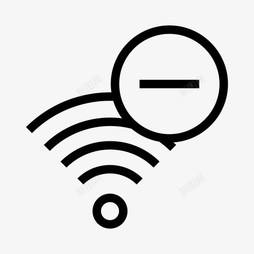 wifi移除减号rss图标svg_新图网 https://ixintu.com rss wifi移除 信号 减号 无线 网络共享线路