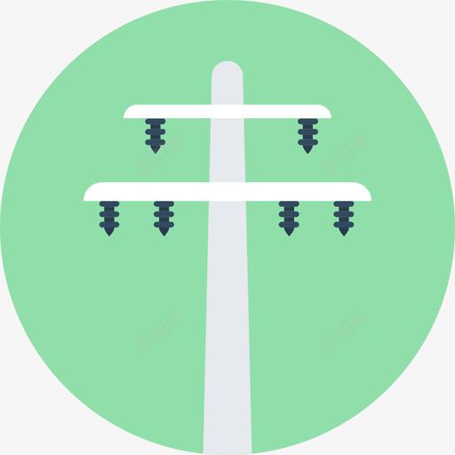 电塔能源和电力圆形图标svg_新图网 https://ixintu.com 圆形 电塔 能源和电力