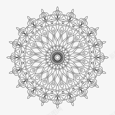 曼陀罗艺术几何图案图标图标