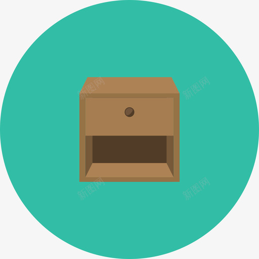 床头柜家用电器圆形公寓图标svg_新图网 https://ixintu.com 圆形公寓 家用电器 床头柜