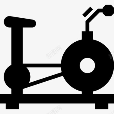 固定自行车运动套件填充物图标图标