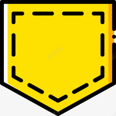 补丁缝纫4黄色图标图标