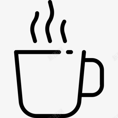 咖啡杯接口2线性图标图标
